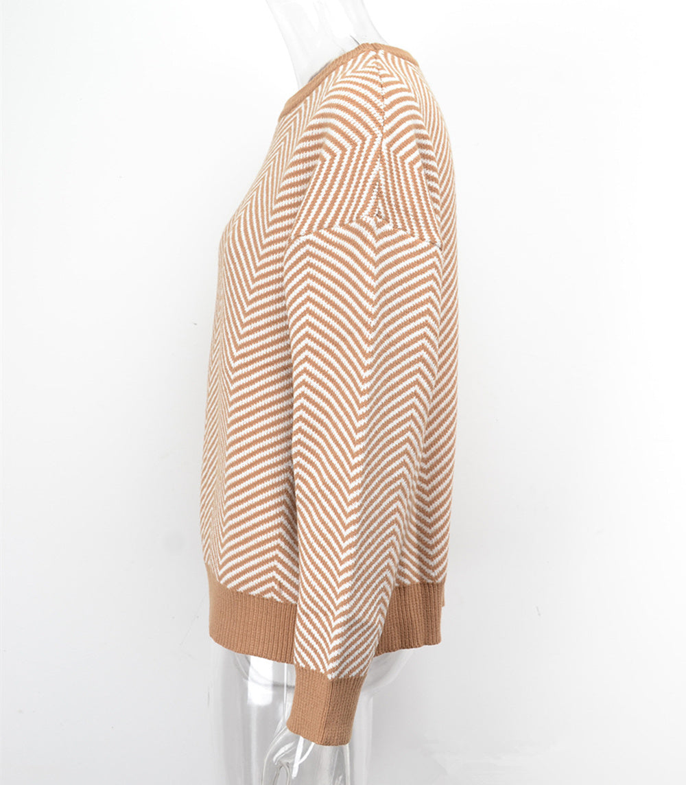 Pull Tricoté à Manches Longues pour Femme – Confort et Élégance - Reflet Paris