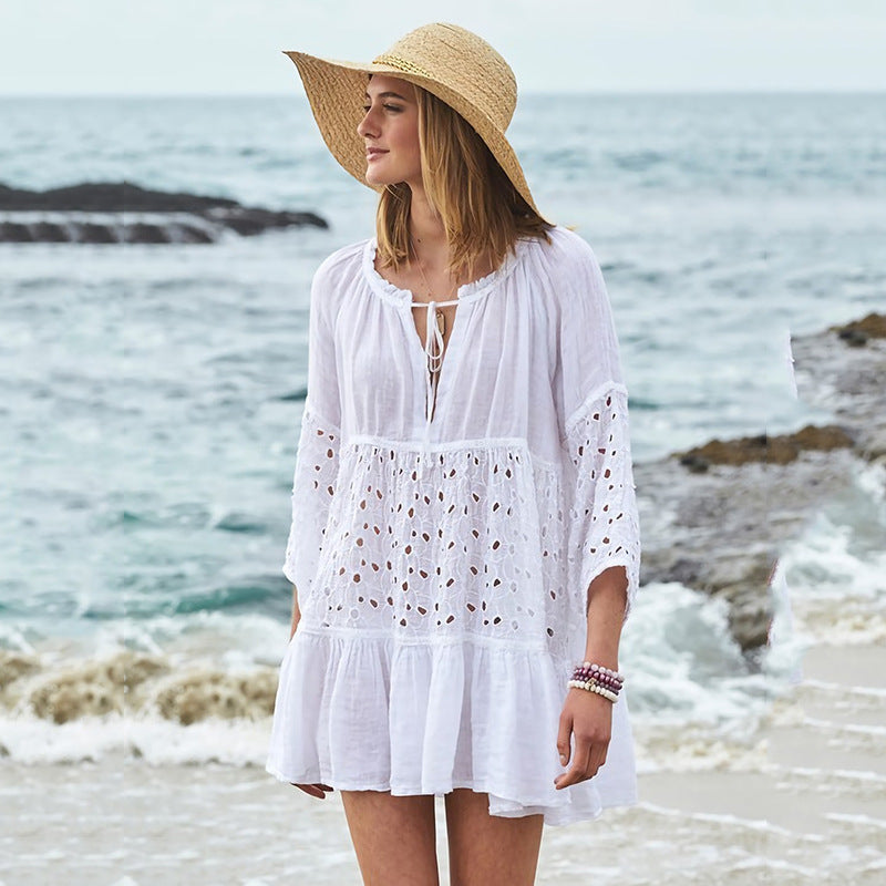 White Bikini Blouse