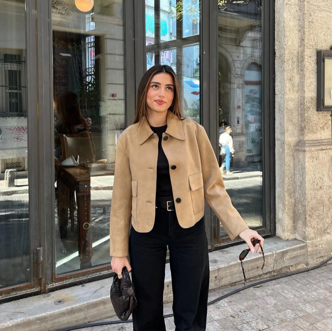Veste Élégance Rétro à Revers – Style Polyvalent et Chic - Reflet Paris