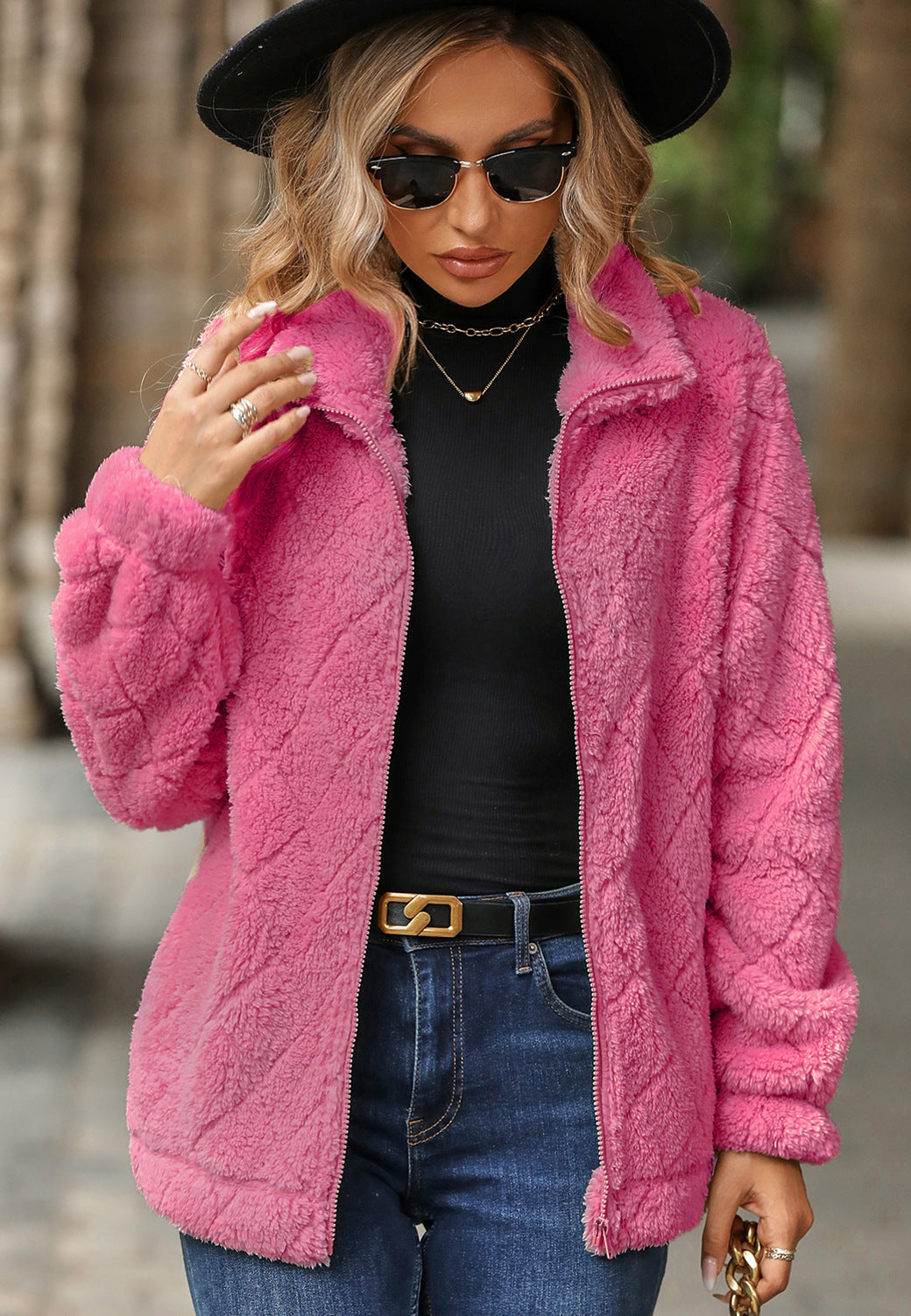 Manteau Cardigan à Manches Longues en Velours Diamant™ - Reflet Paris