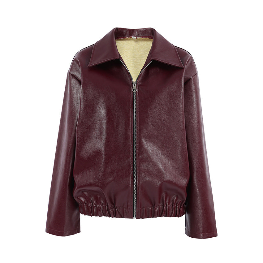 Veste Rétro Biker™ en Cuir Mat - Reflet Paris