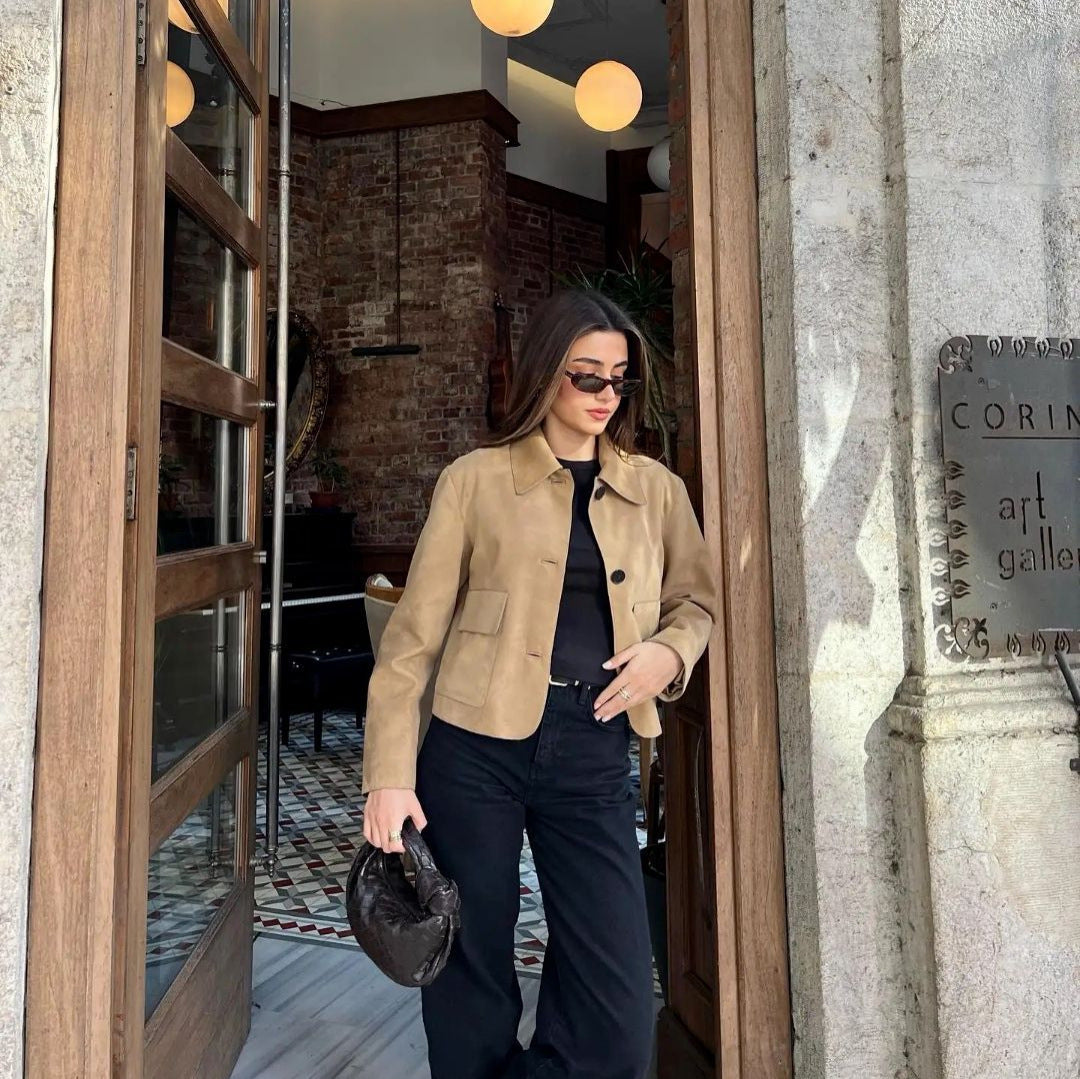 Veste Élégance Rétro à Revers – Style Polyvalent et Chic - Reflet Paris