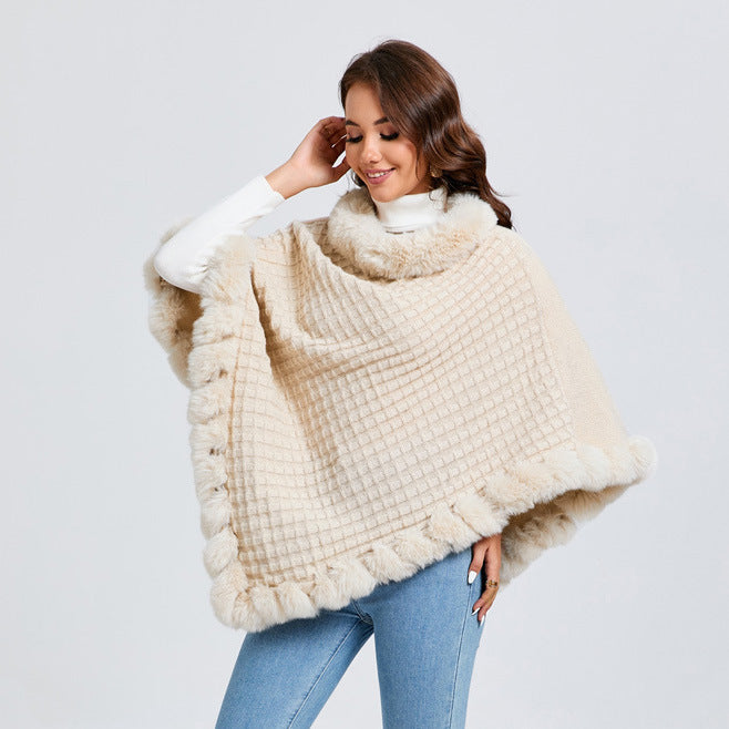 Rexia : Châle en Fourrure de Lapin Rex avec Col, Cape de Luxe pour Femme - Reflet Paris