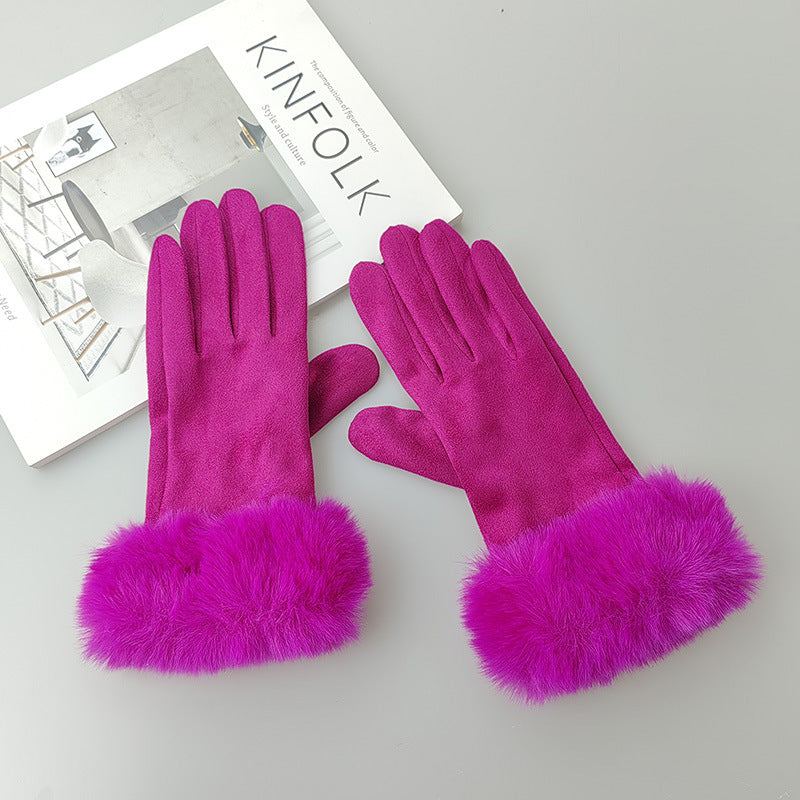 Cotton Touch Screen Finger Gloves