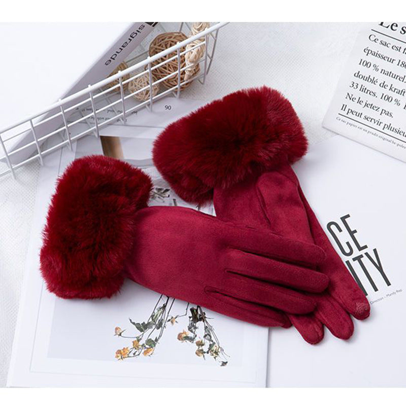 Cotton Touch Screen Finger Gloves