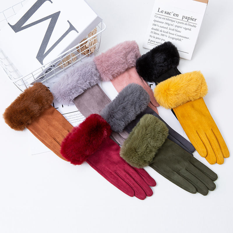 Cotton Touch Screen Finger Gloves