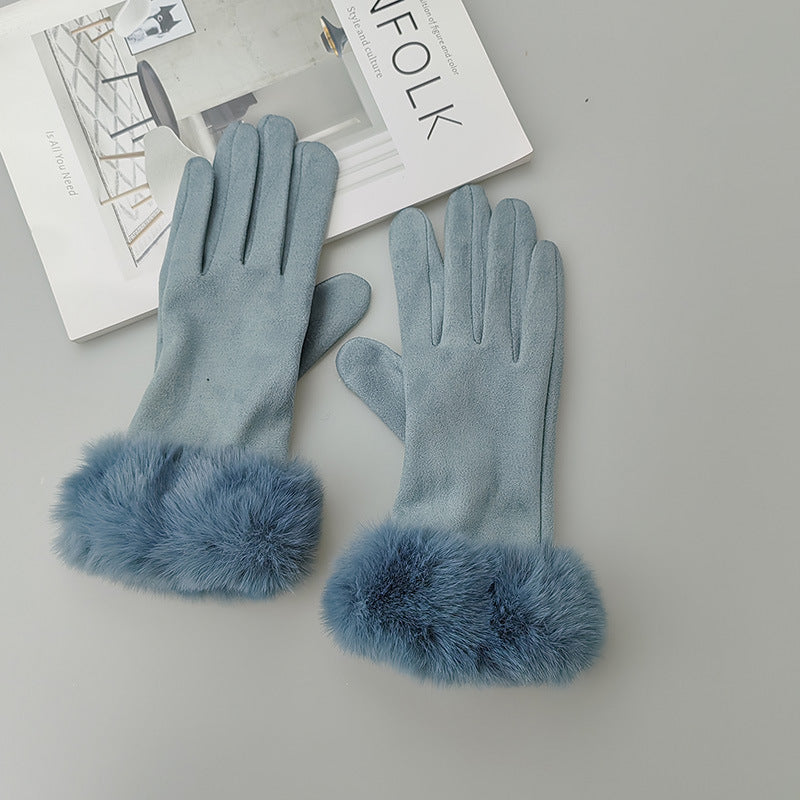 Cotton Touch Screen Finger Gloves