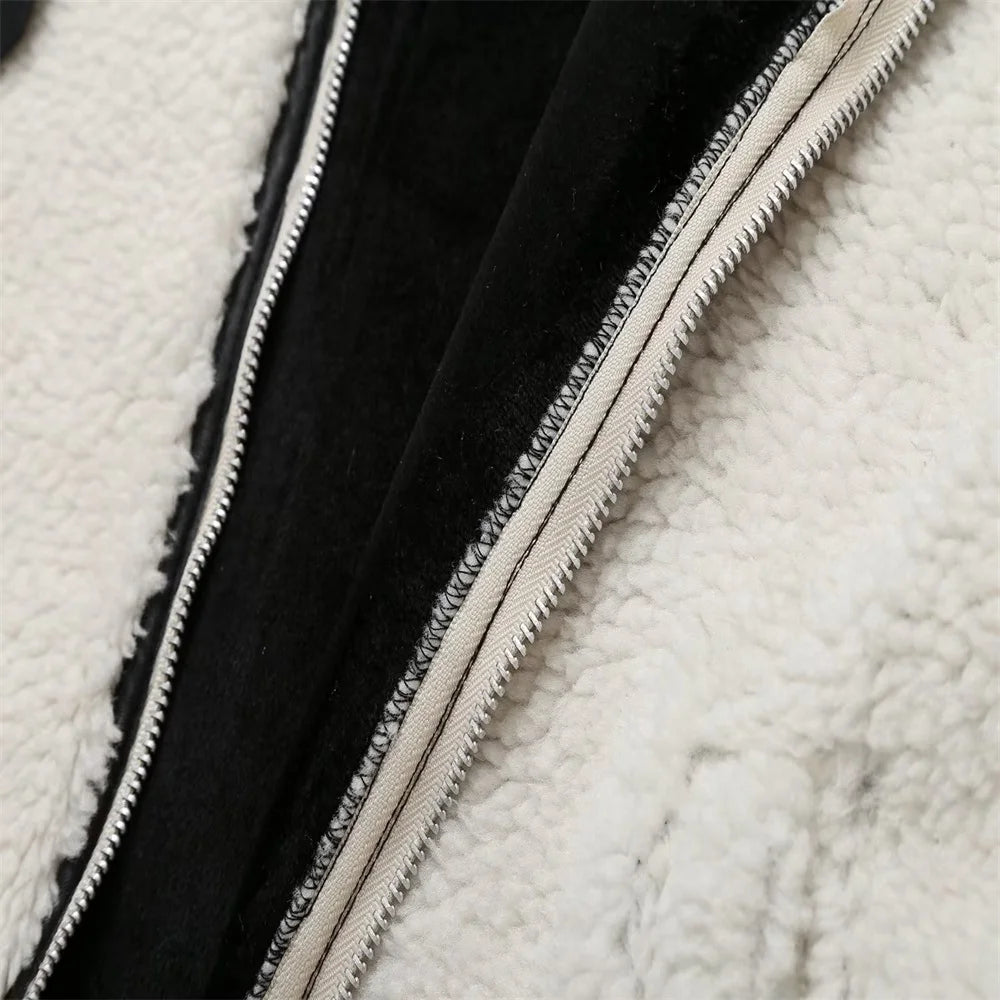 Veste en Fourrure Contrastée pour Femme – Élégance et Confort - Reflet Paris