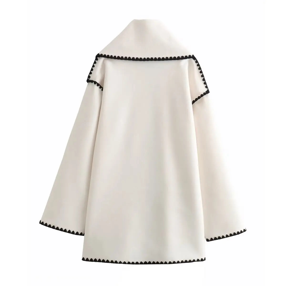 Manteau Décontracté en Laine avec Col Écharpe – Élégance Tout en Confort - Reflet Paris