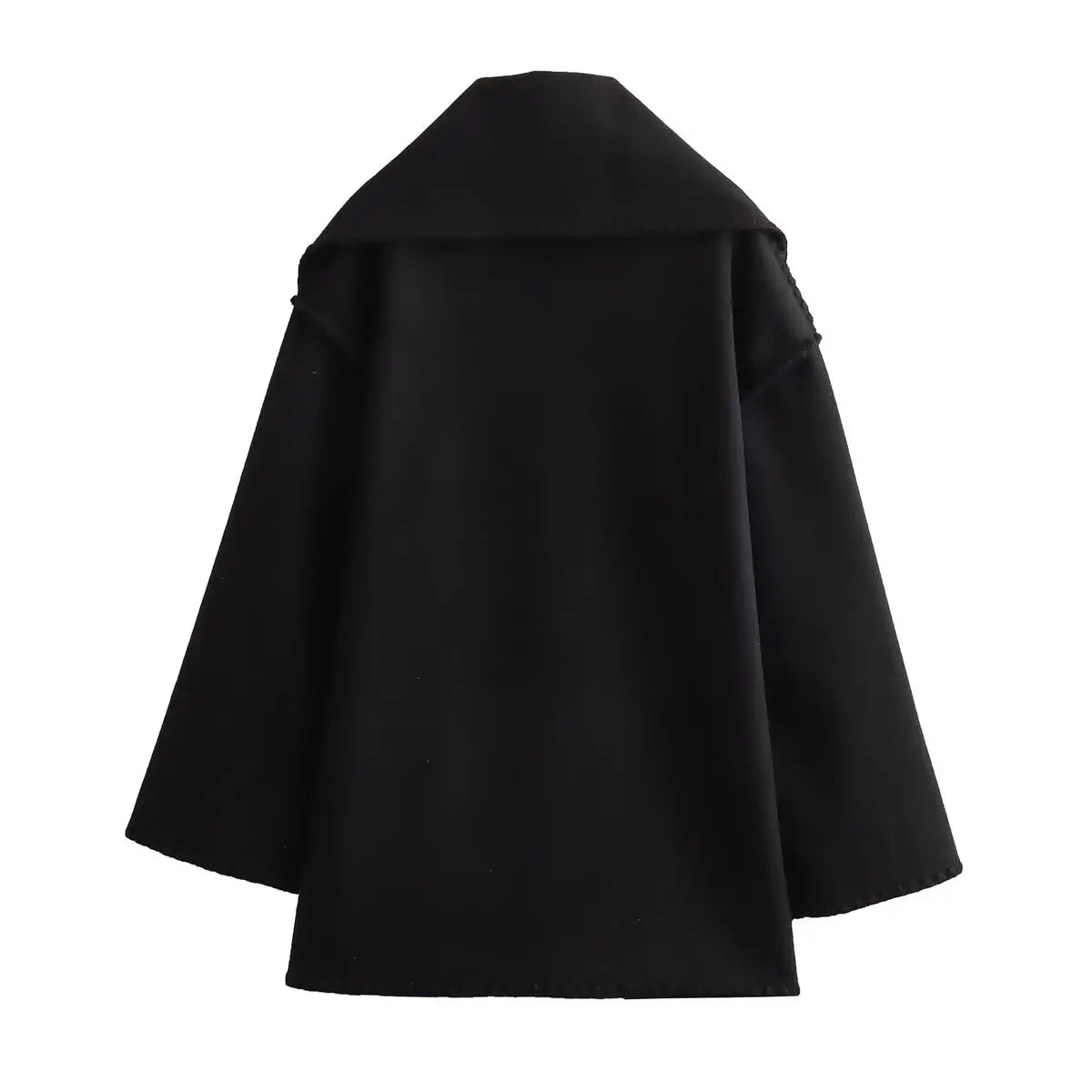 Manteau Décontracté en Laine avec Col Écharpe – Élégance Tout en Confort - Reflet Paris