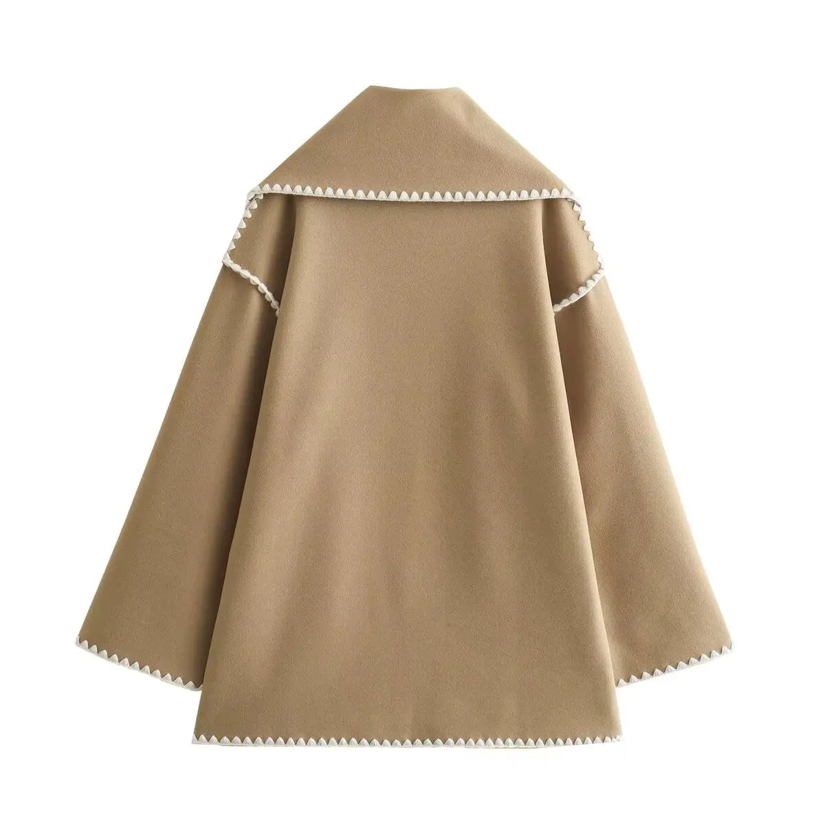 Manteau Décontracté en Laine avec Col Écharpe – Élégance Tout en Confort - Reflet Paris