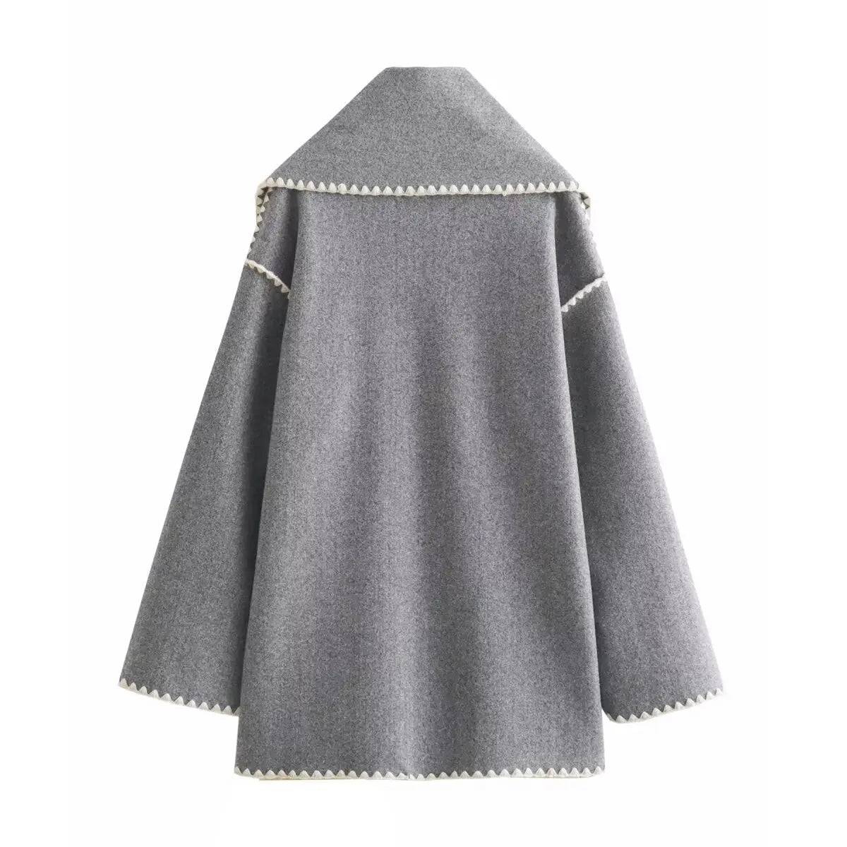 Manteau Décontracté en Laine avec Col Écharpe – Élégance Tout en Confort - Reflet Paris