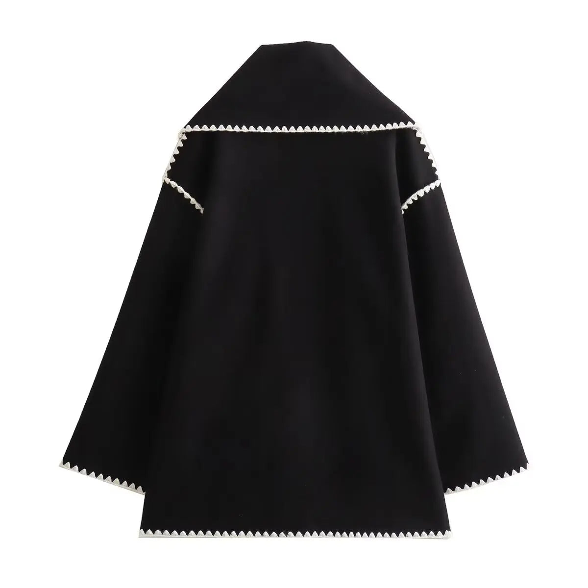 Manteau Décontracté en Laine avec Col Écharpe – Élégance Tout en Confort - Reflet Paris