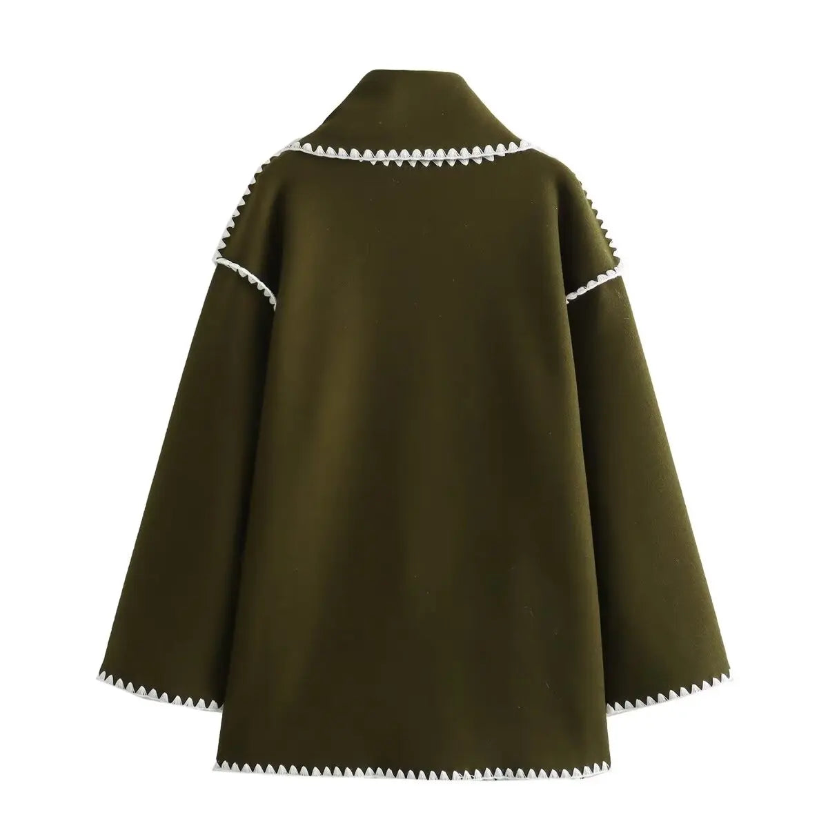 Manteau Décontracté en Laine avec Col Écharpe – Élégance Tout en Confort - Reflet Paris