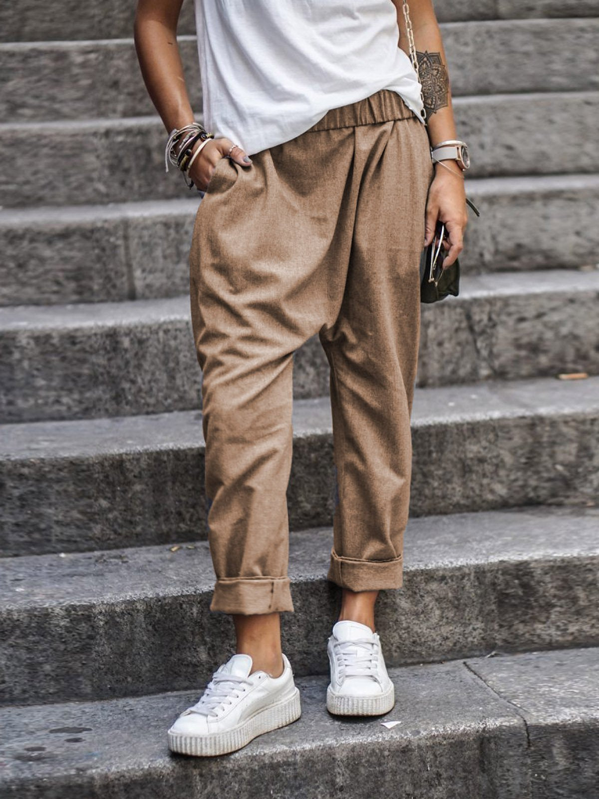 Urban Luxe Distressed Harem Pants™