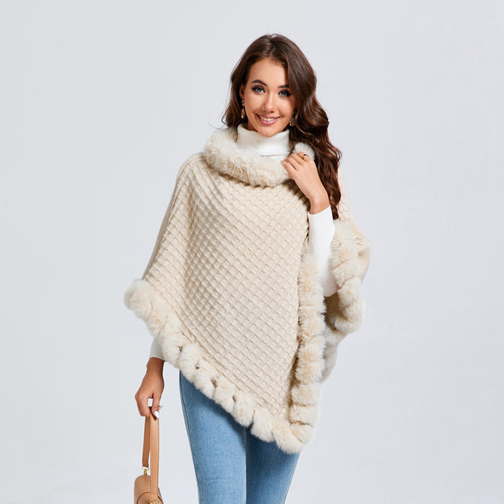 Rexia : Châle en Fourrure de Lapin Rex avec Col, Cape de Luxe pour Femme - Reflet Paris