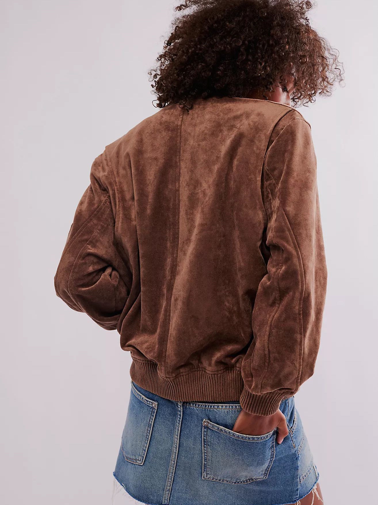 Veste Suédée Zippée Casual Femme – Veste Décontractée en Polyester - Reflet Paris