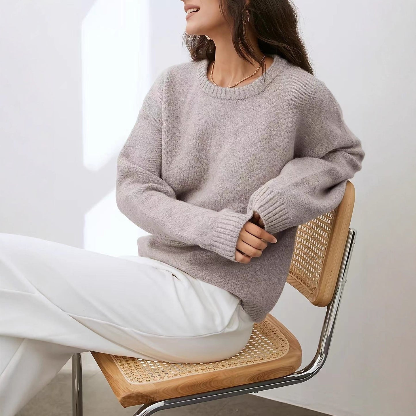 Casual Knit Pullover Jumper