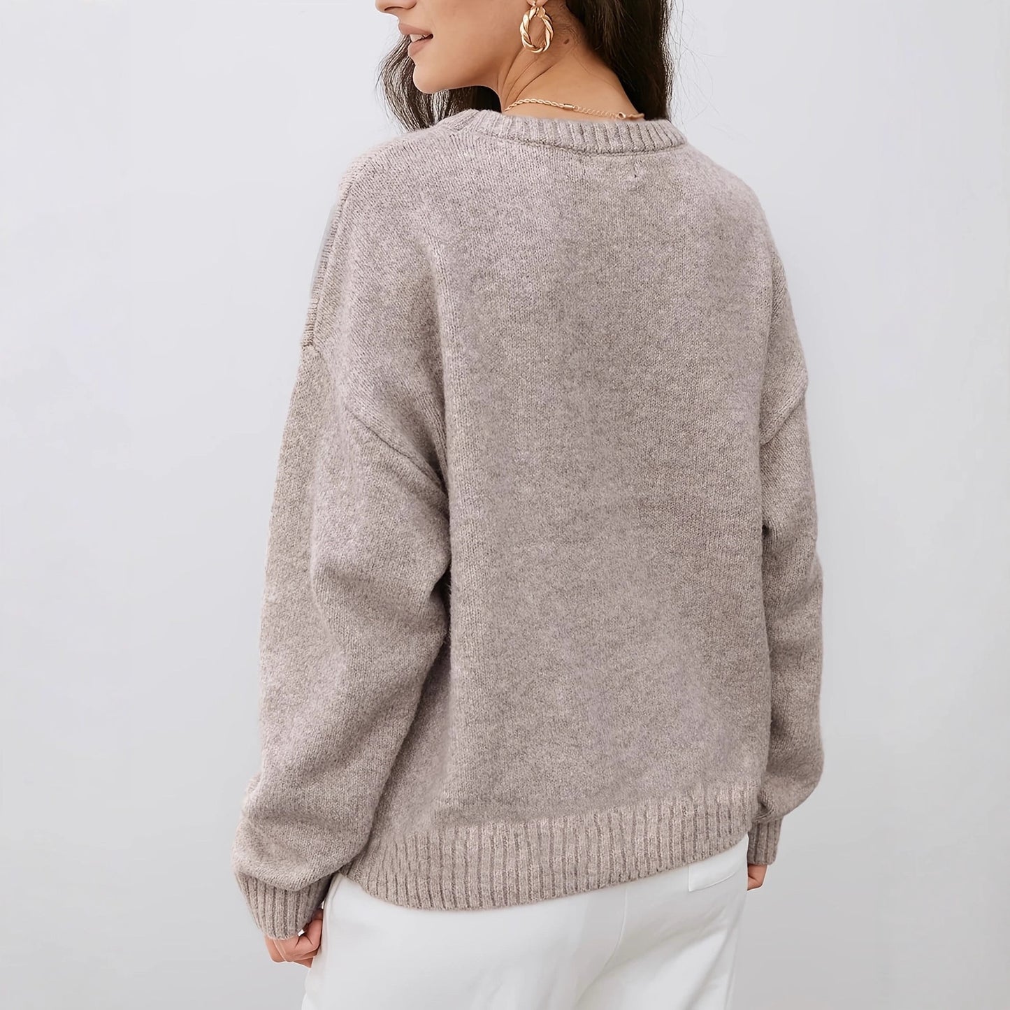Casual Knit Pullover Jumper