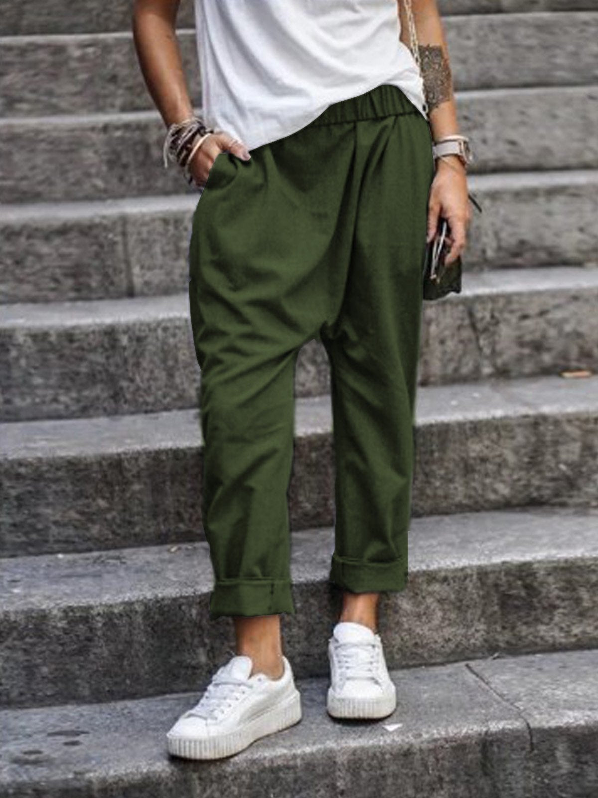 Urban Luxe Distressed Harem Pants™
