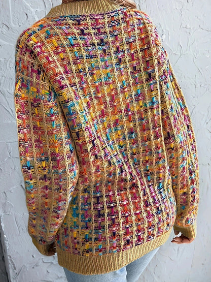 Pull rayé en maille coloré