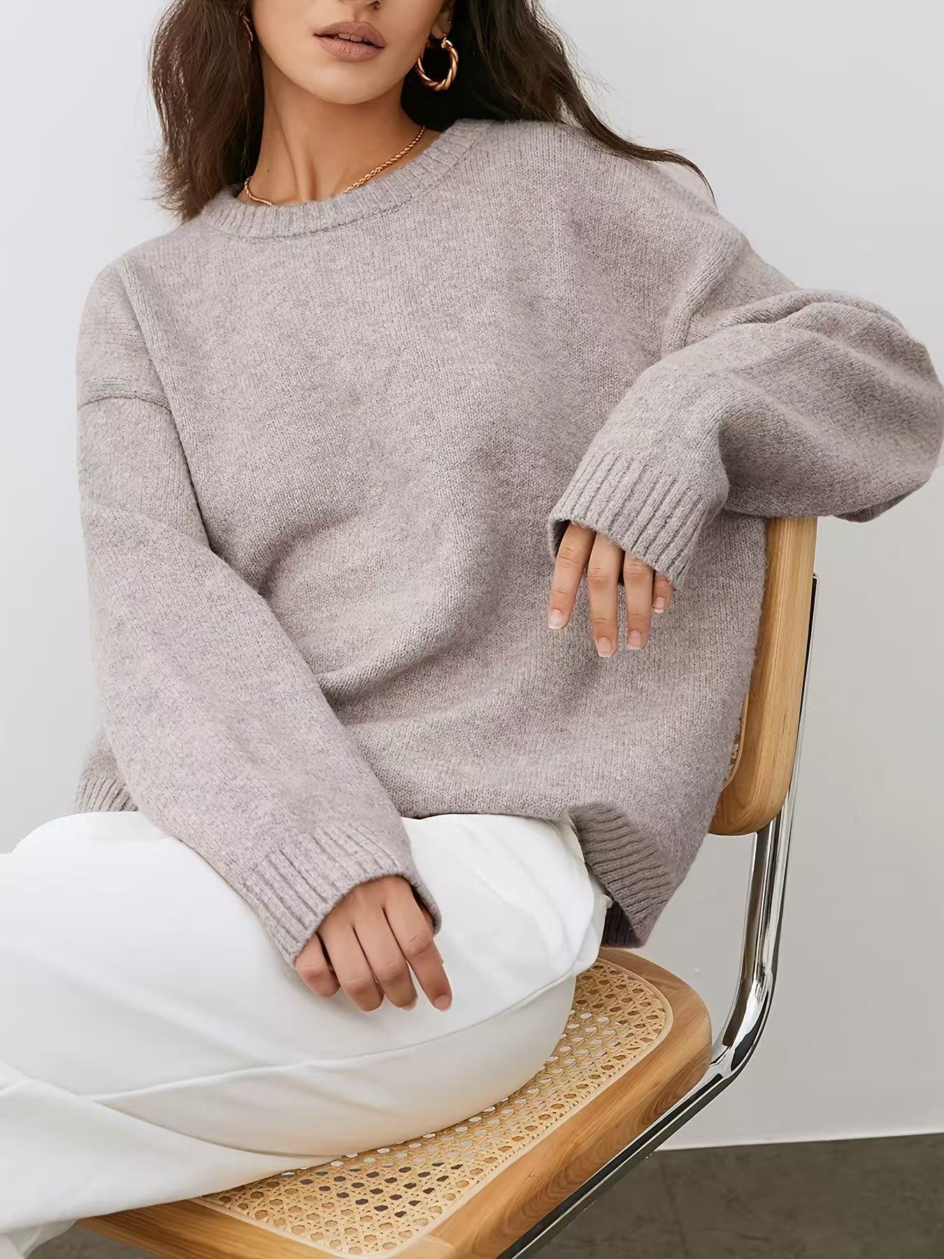 Casual Knit Pullover Jumper