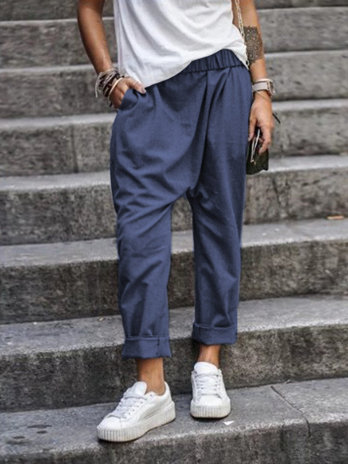 Urban Luxe Distressed Harem Pants™