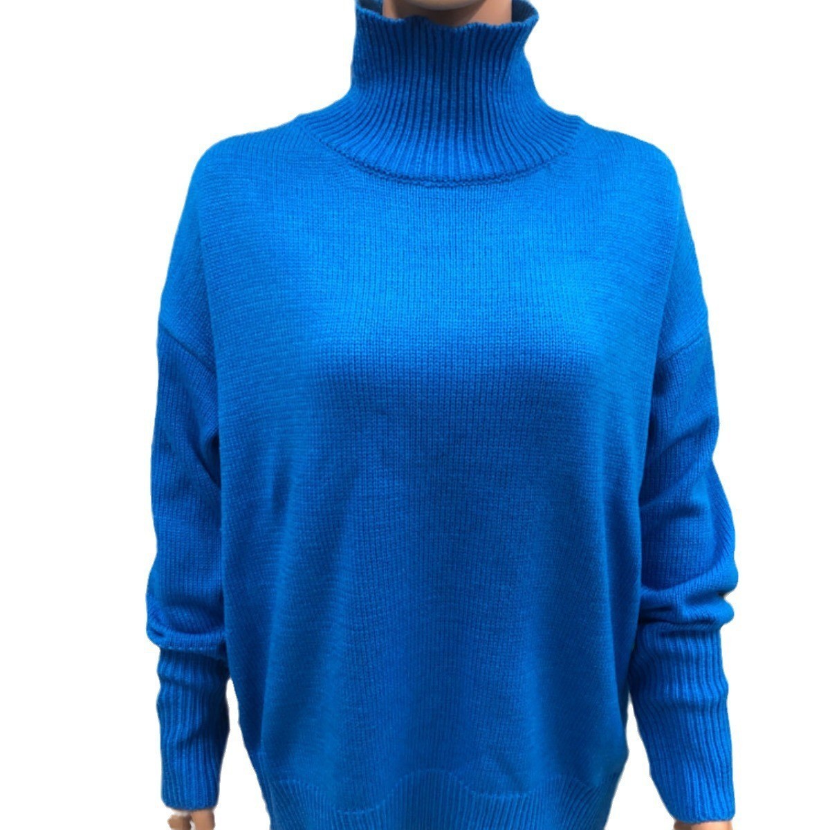 Women's Long-sleeved Pullover Solid Color Sweater - Reflet Paris